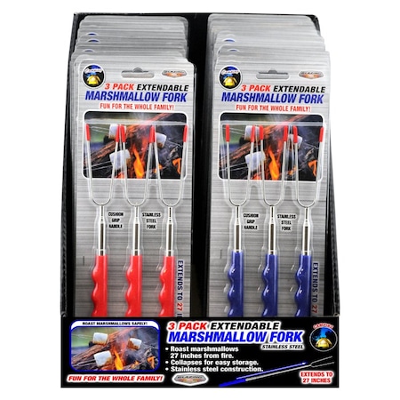 Blazing Ledz Blazing LEDz Open Flame Roasting Extendable Marshmallow Fork Plastic/Stainless Steel 3 pk 702480